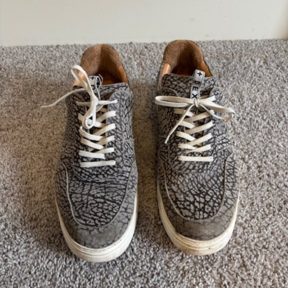 Duke + Dexter Men's Ritchie Nelly Printed Suede Cupsole Trainers size 10 - Picture 3 of 8